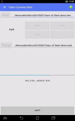 Video Converter Beta android App screenshot 0